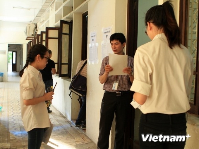 Thí sinh dự thi đại học năm 2014. (Ảnh: Xuân Mai/Vietnam+)